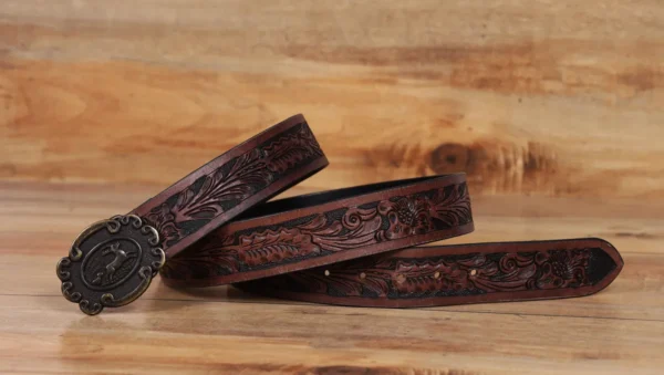 Brown hand crafted belt - Image 4