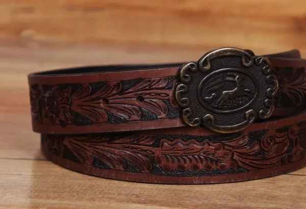 Brown hand crafted belt