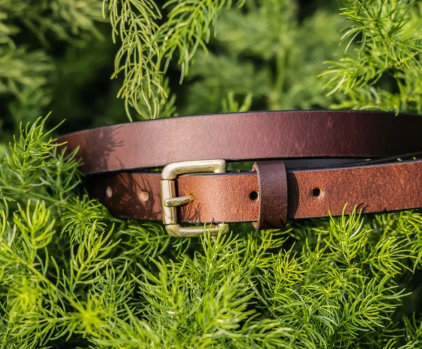 Premium Brown belt with golden buckle - Image 3
